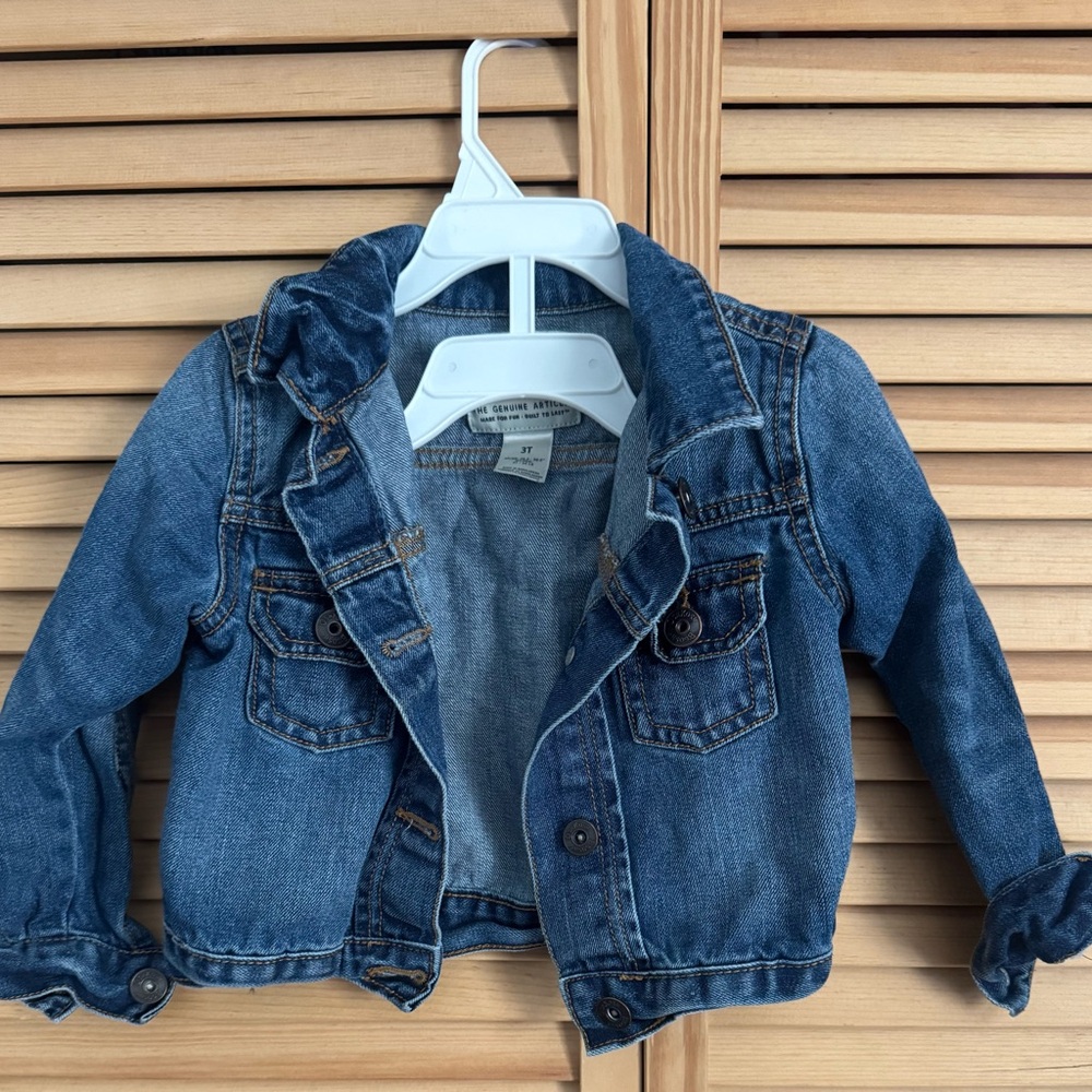 Oshkosh Bgosh Blue Denim Girls Jacket 3t